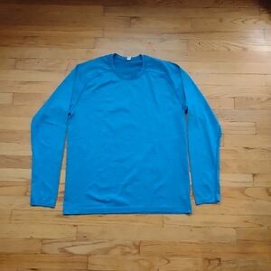 Lululemon Shirt Mens L Blue Metal Vent Tech Long Sleeve Athletic Activewear